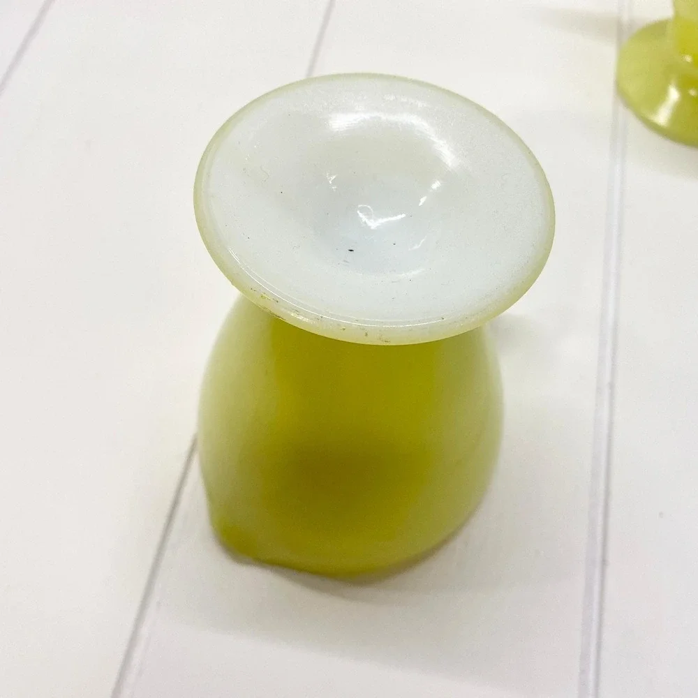 Vintage Hazel Atlas Chartreuse Cream and Sugar Set